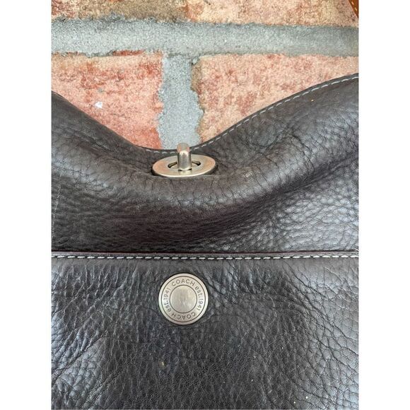 Coach Women's Black Chelsea Pebbled Leather Shoulder Hobo Bag - Picture 6 of 9